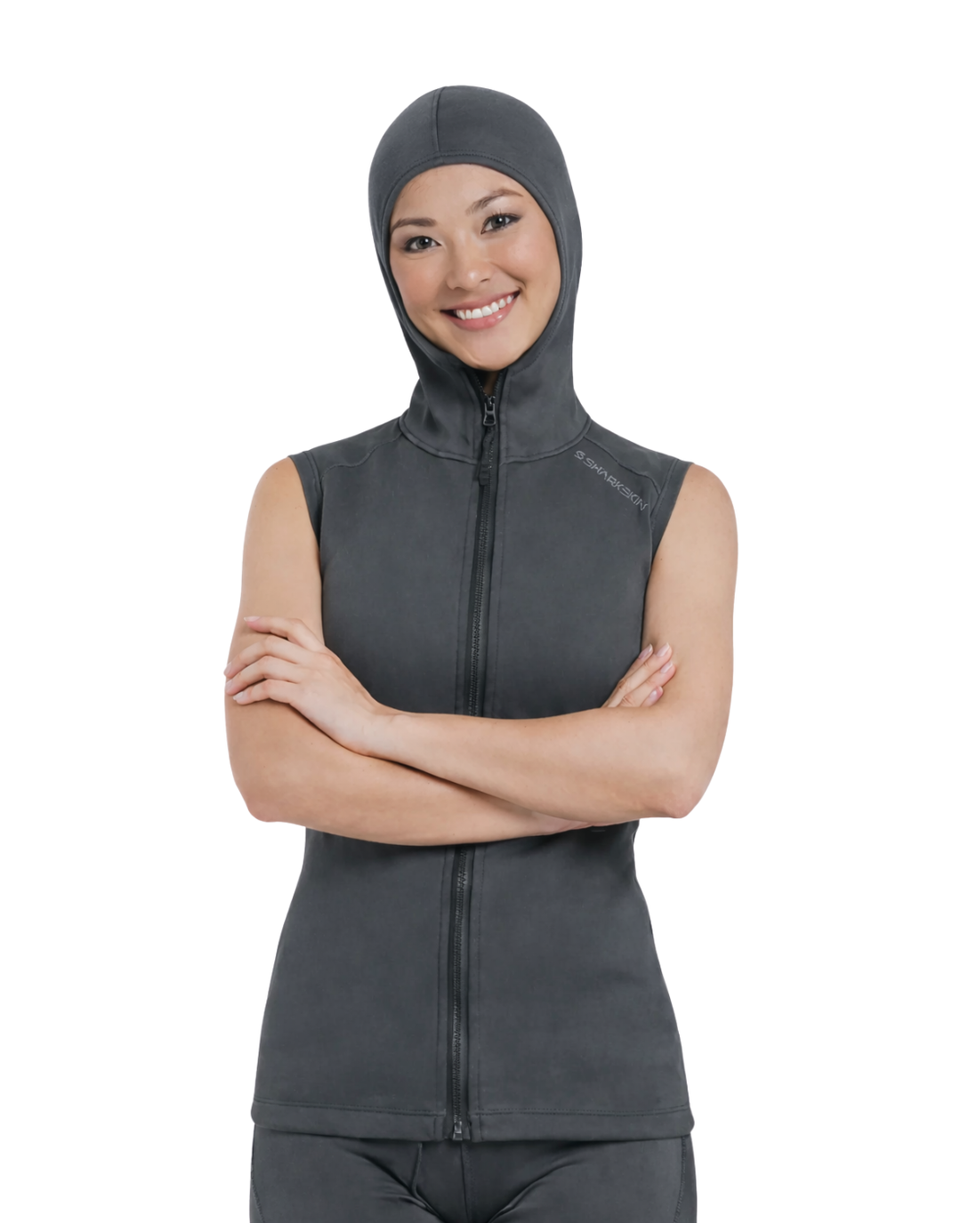 T2 CHILLPROOF FULL ZIP VEST WITH HOOD - WOMENS – Sharkskin