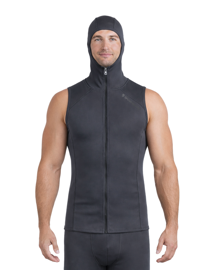 T2 CHILLPROOF FULL ZIP VEST WITH HOOD - MENS – Sharkskin International