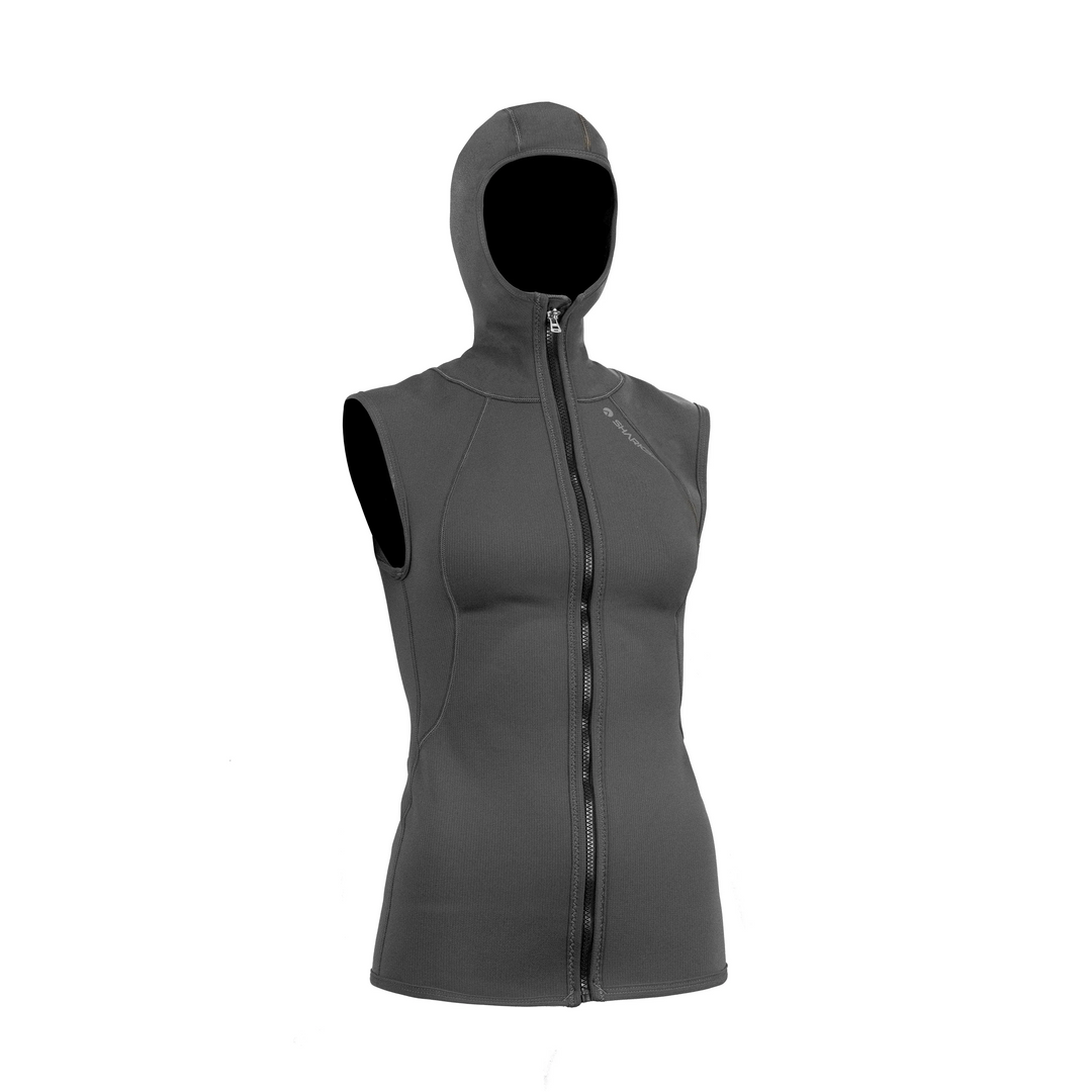 T2 CHILLPROOF FULL ZIP VEST WITH HOOD - WOMENS – Sharkskin